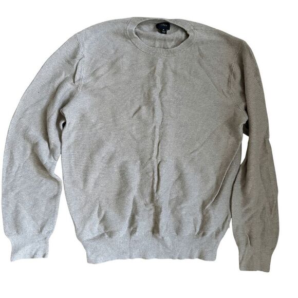 J. Crew Mens Gray Relaxed Crewneck Long Sleeve Pullover Sweatshirt Medium - Picture 1 of 5